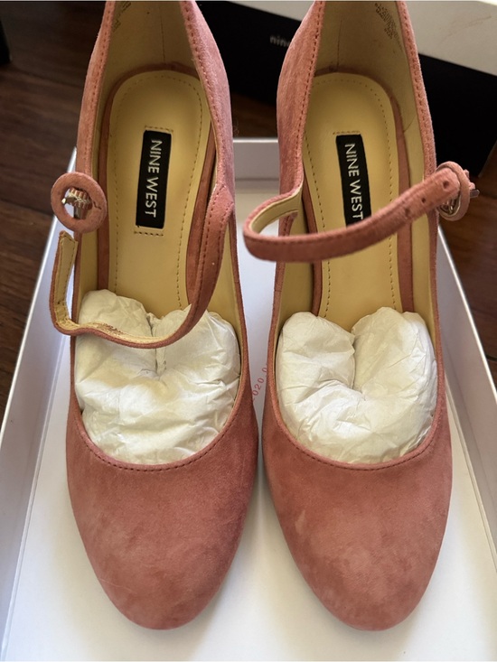 Nine West Shoes - Nine West Pink Suede Mary Jane Heels